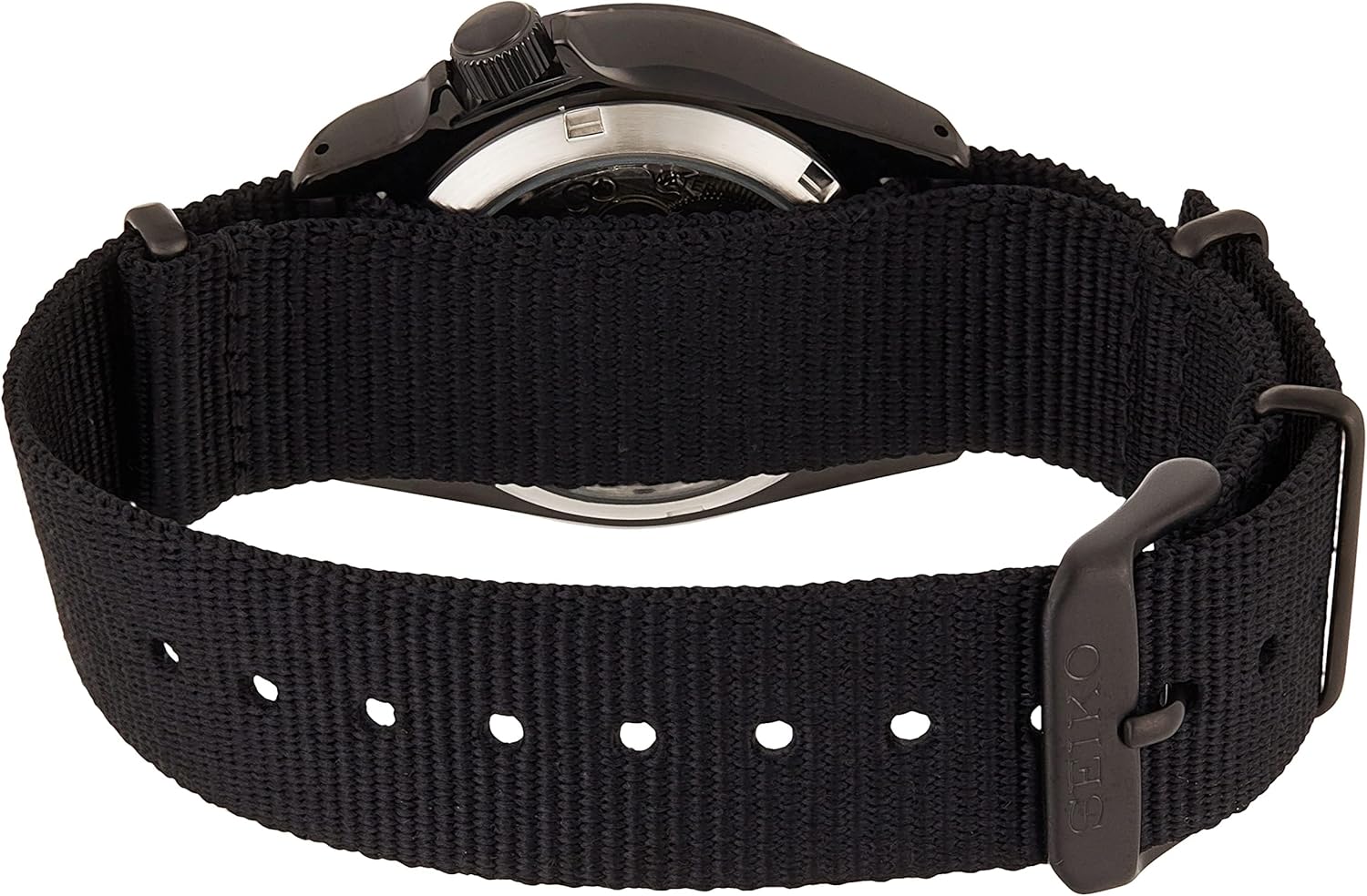SEIKO Men's 5 Sports Automatic Watch with Nylon Strap, Black J16500