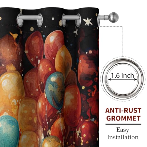 Boho Floral Blackout Curtains 52" x 84" 2 Panel Set P525