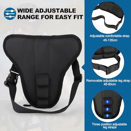 Motorcycle Thigh Bag with Removable Leg Straps for Men Women P726317