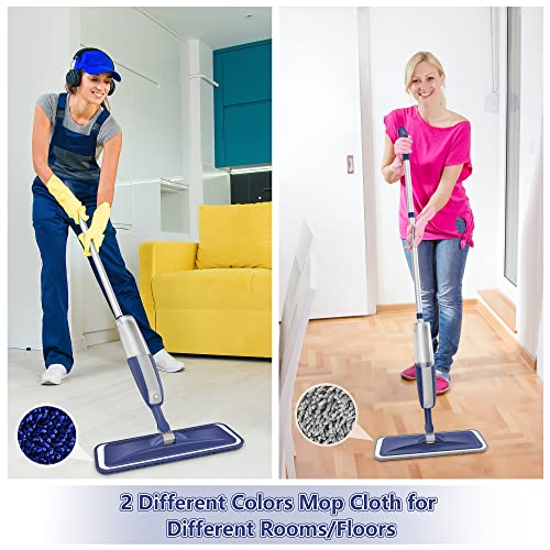 MEXERRIS Spray Mop for Hardwood Floors with 5X Washable Pads S732