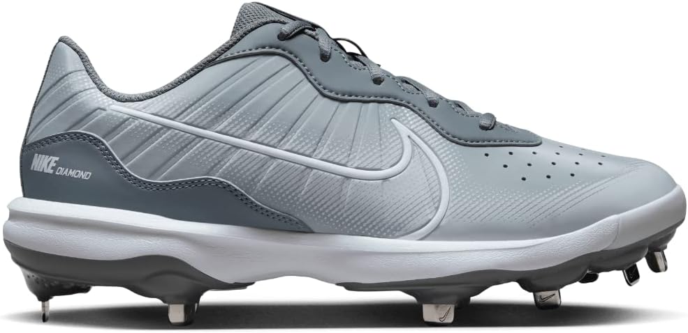 Nike Alpha Huarache Varsity 4 Low Metal Baseball Cleats Gray Size 12 F51867