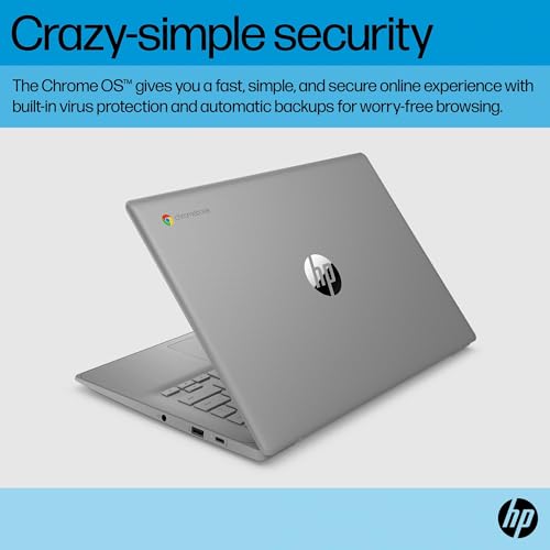 HP Chromebook 14 Laptop, 14" HD, 4GB RAM, 64GB SSD, Chrome OS, Grey A241646