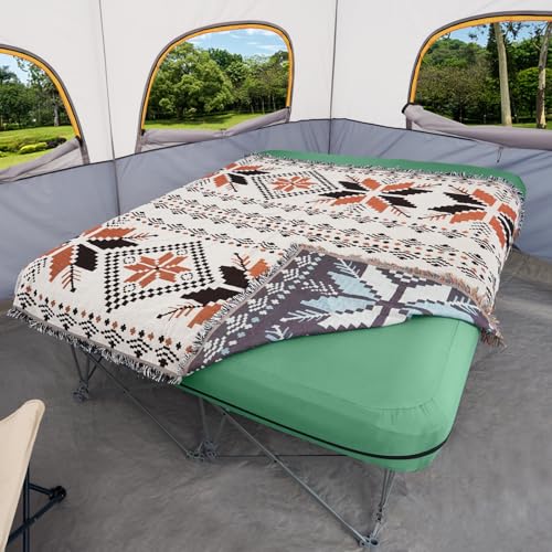KAMPKEEPER Folding Camping Cot with Inflatable Air Mattress and Carry Bag M949