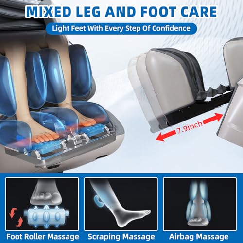 Full Body Massage Chair with Zero Gravity AI Voice Control SL Track Black L565041