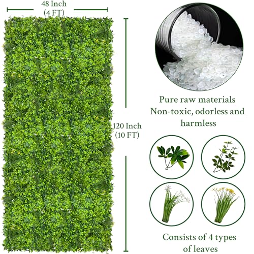 Artificial Ivy Privacy Fence Wall Screen 40x120 in UV-Anti Faux Greenery Backdrop U1001