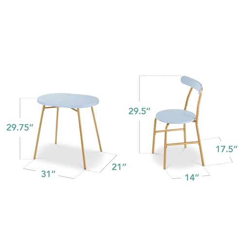 Best Choice Products 3-Piece Modern Oval Dining Table Set with 2 Chairs, Dark Brown/Black T222321