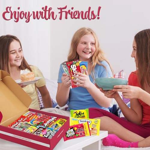 Snack Box Variety Pack 50 Count Candy Gift Basket with Chips, Cookies & Bars G329