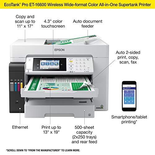 Epson EcoTank Pro ET-16650 Wireless Wide-Format All-in-One Supertank Printer W636