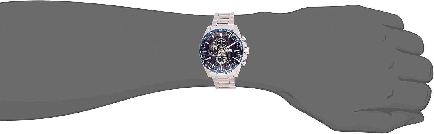 SEIKO Chronograph Motor Sports 100m Blue Dial Watch SSB321P1 K94019
