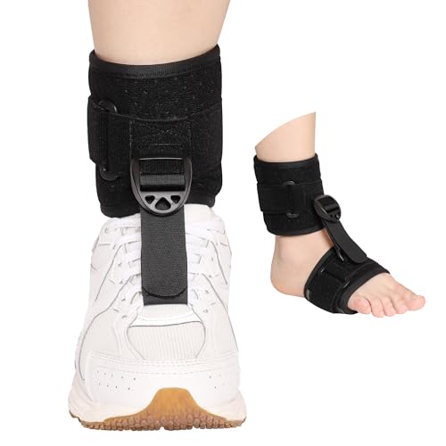 Foot Drop Brace for Walking with Shoes, Drop Foot Brace for Sleeping, Foot Up Brace, Foot Drop Splint for Women & Men, Ankle Foot Orthosis, Fits Left & Right Foot(S/M)