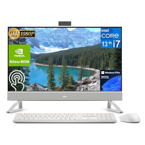 Dell Inspiron 5400 24-inch All in One Desktop - FHD (1920 x 1080) Display, Pop-Up Webcam, Intel Core i3-1115G4, 8GB DDR4 RAM, 256GB SSD, Intel UHD Graphics, USB-C, Bluetooth, Windows 11 Home - Silver